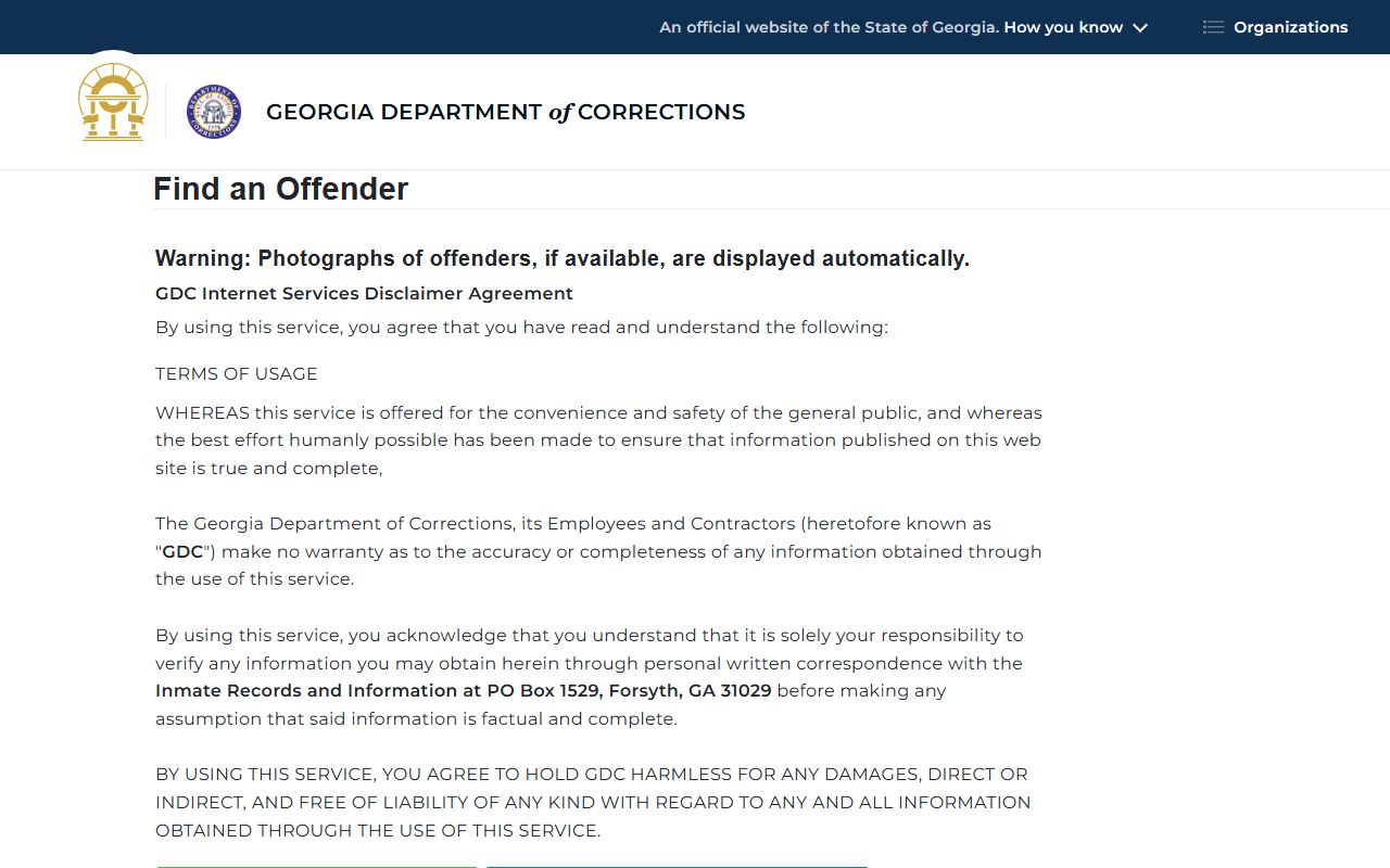 Burke County inmate records GDC offender query search